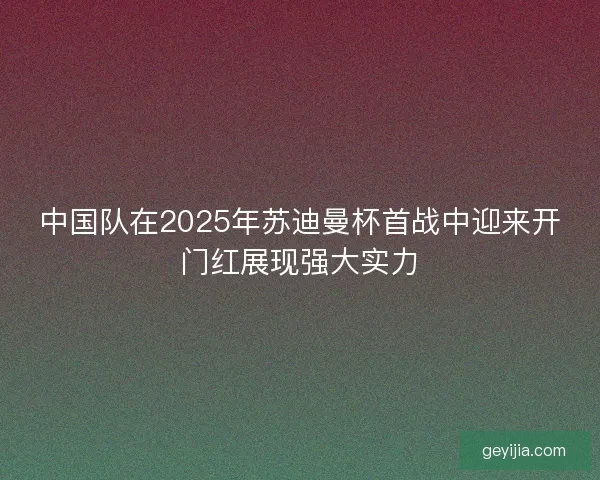 中国队在2025年苏迪曼杯首战中迎来开门红展现强大实力